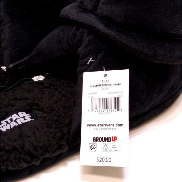 Star Wars Men's 3D Darth Vader Character Slippers Size 11/12 Standard Width NWT - Picture 5 of 7